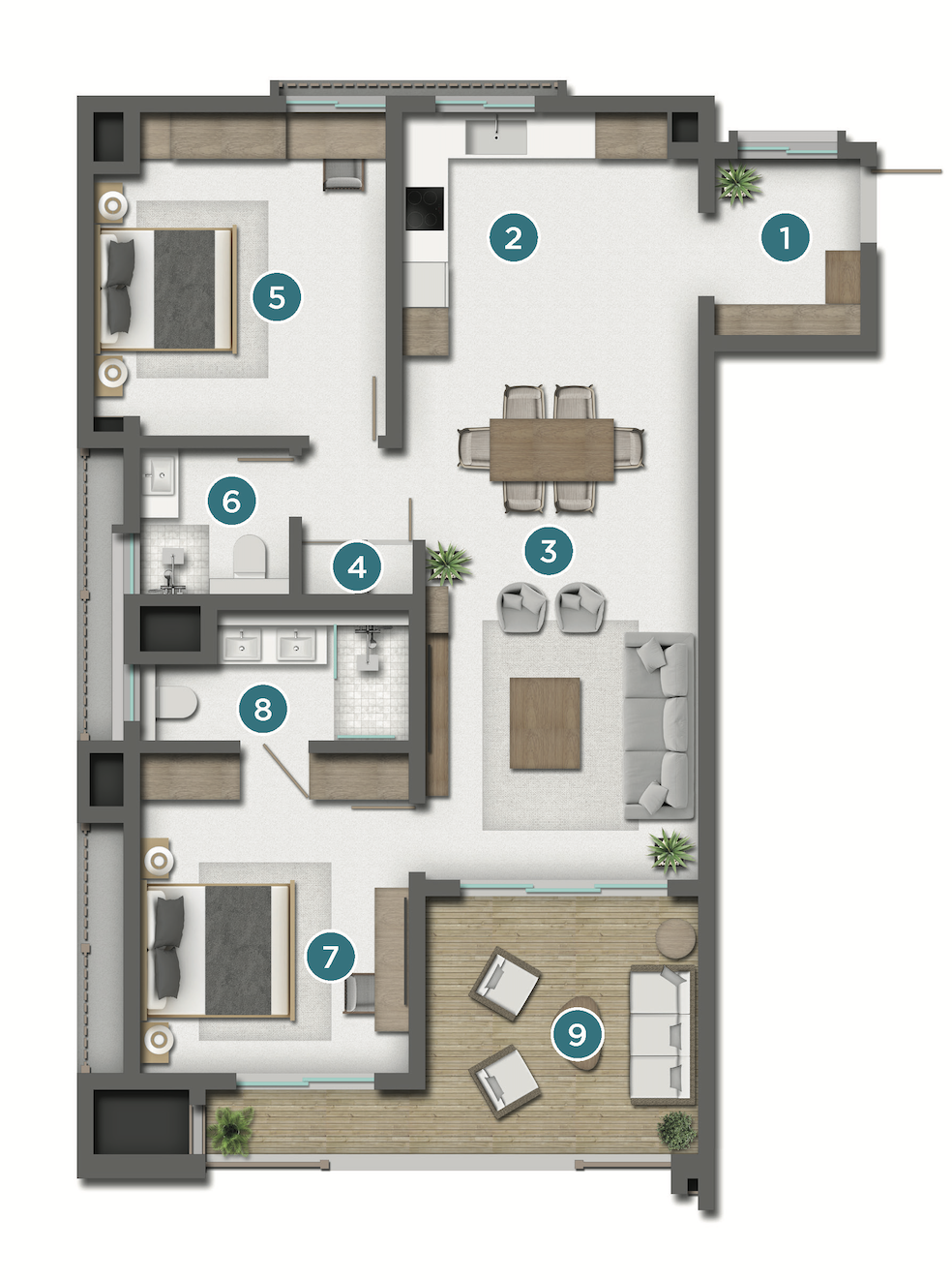Two Bedroom Apartment Type 2