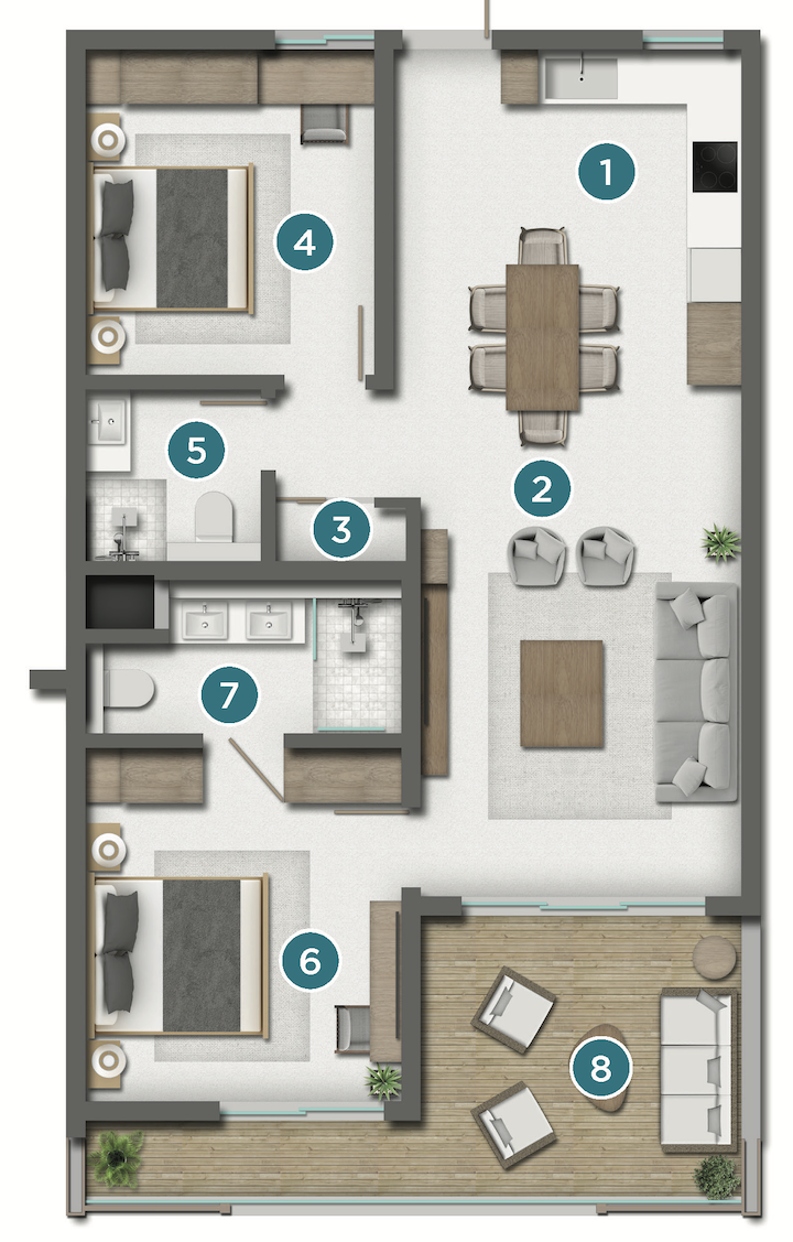 Two Bedroom Apartment Type 1